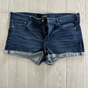 Express cuffed denim shorts